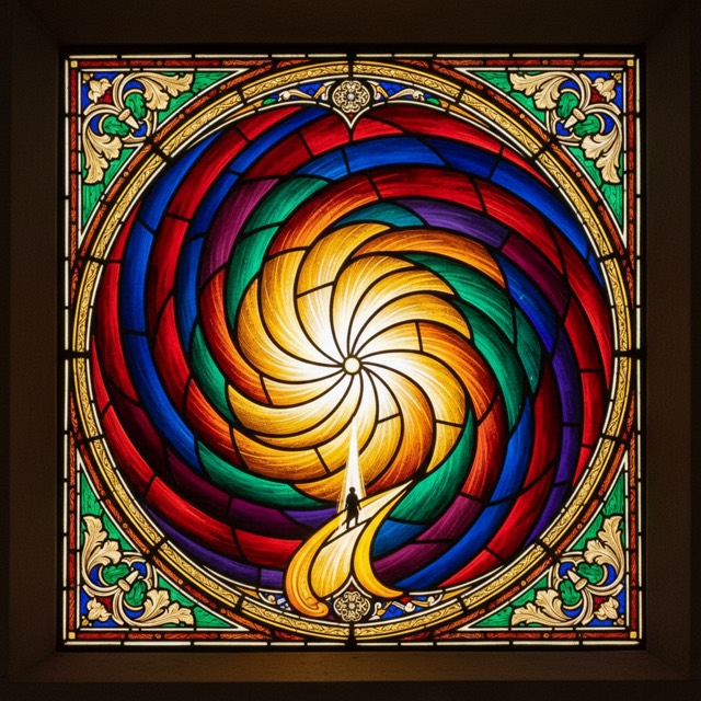 Circle of Self-Empowerment — stained glass