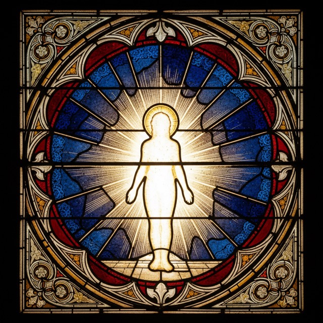 I AM — stained glass
