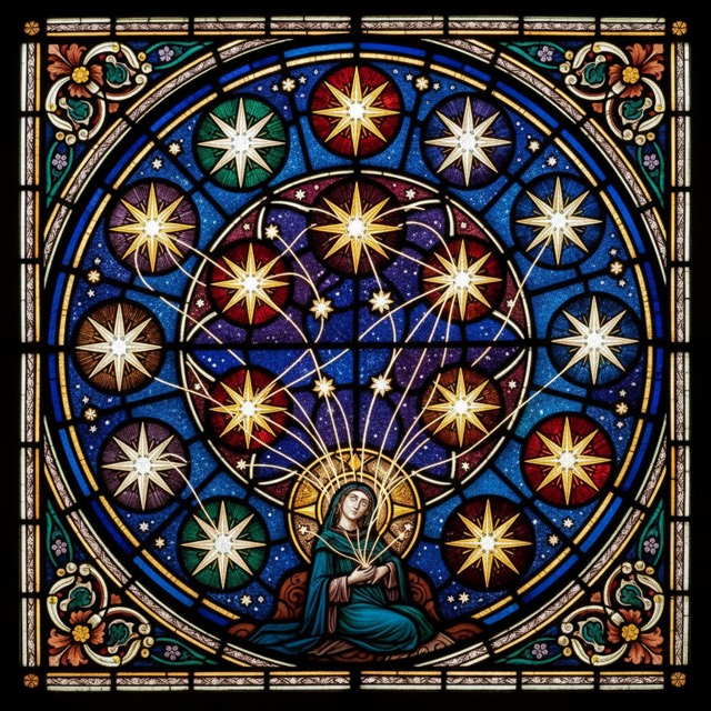 The Star Map — stained glass